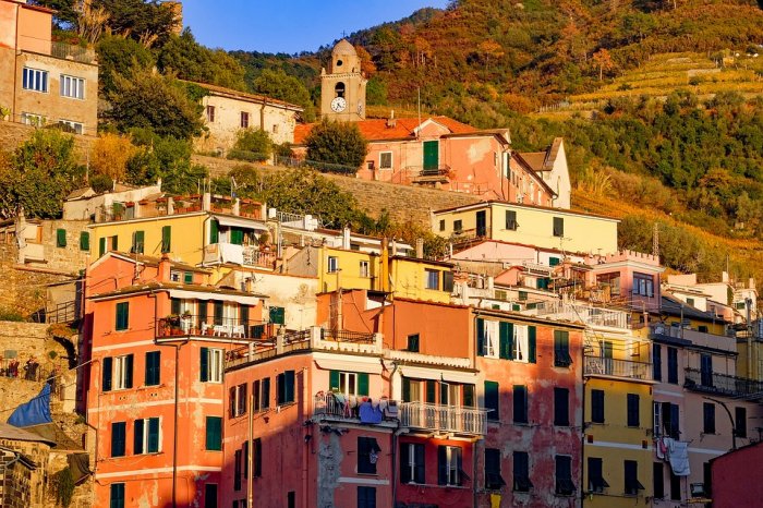 Cinque Terre Vernazza Village Mediterranean Coast